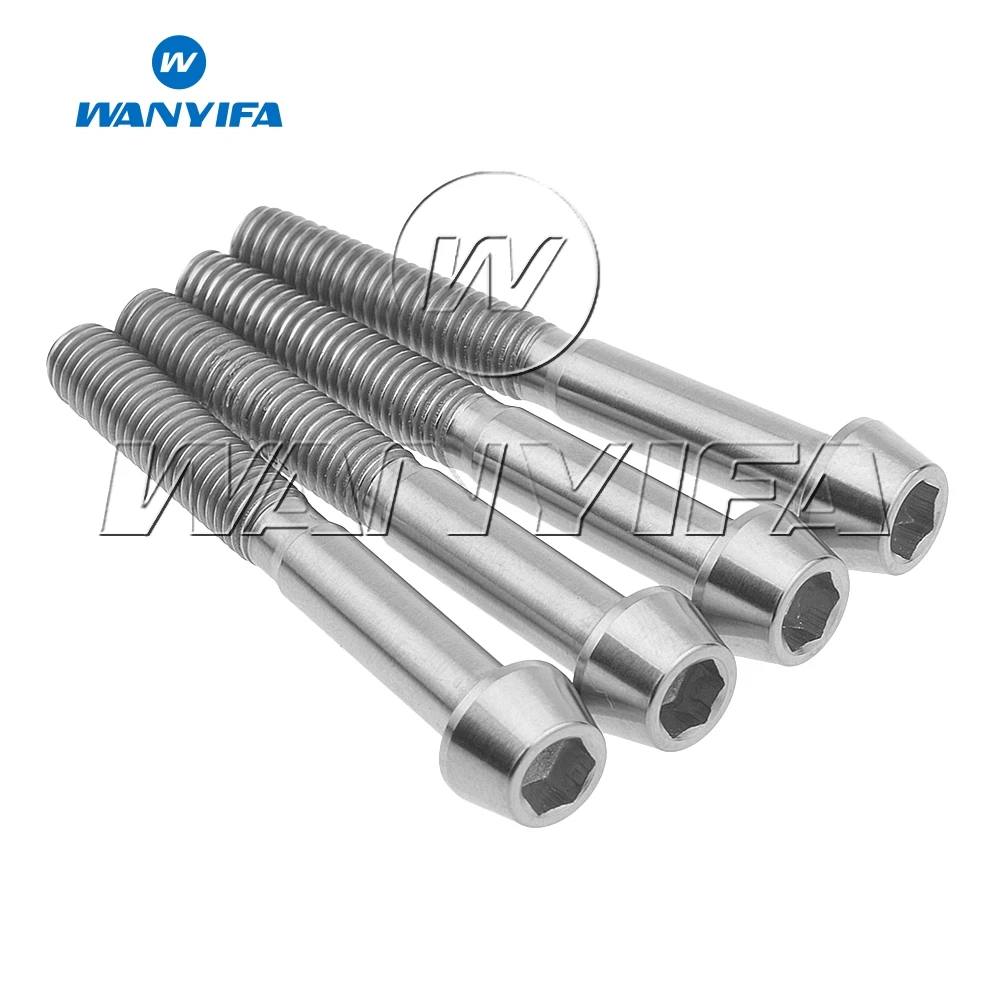 4 шт. Титан M5X40mm половина зуба конус колпачки Шестигранная винты для Велосипедный