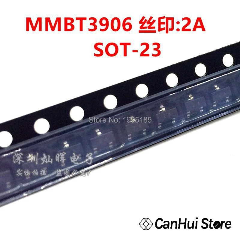 

100 . MMBT3906 2A 3906 MMBT3906LT1G 2N3906 200mA 40V SOT-23 PNP SMD