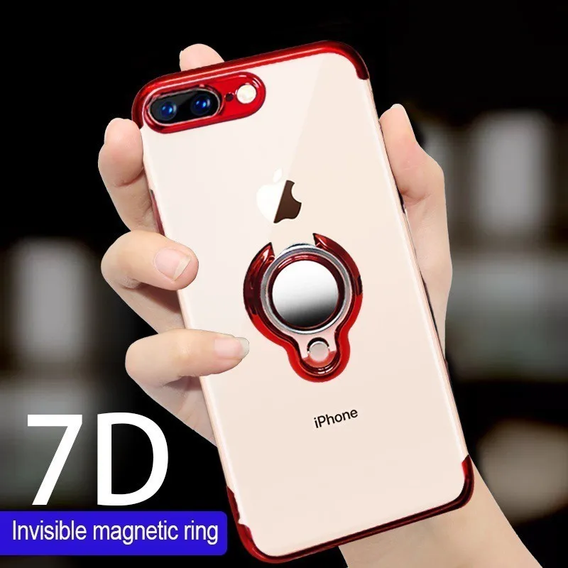 Чехол для телефона с покрытием IPhone 7 чехол Iphone X XR XS MAX 6 6s 8 Plus 3 в 1 прозрачный