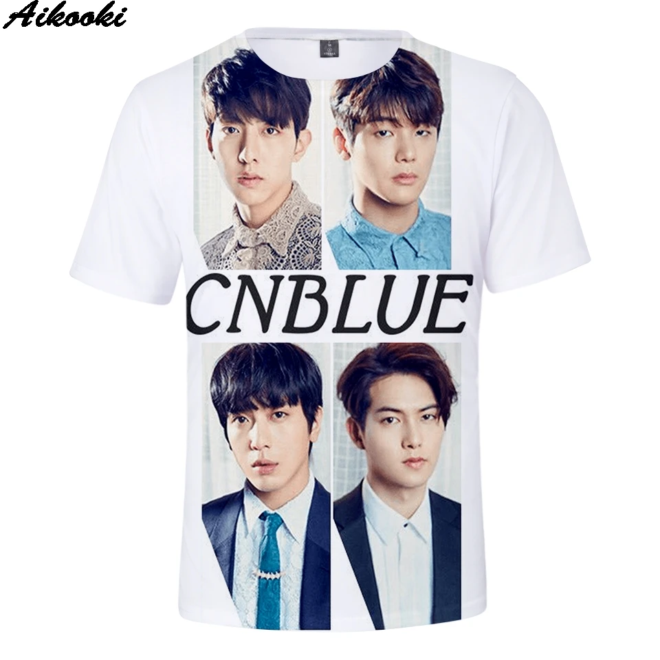 Модные футболки CNBlue с 3D принтом для мужчин/женщин модные топы Korte Mouw футболка