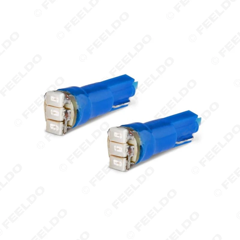 FEELDO 50 шт. T5 1206 3 SMD 0 1 Вт приборной панели автомобиля боковые светодиодные лампы 12 В