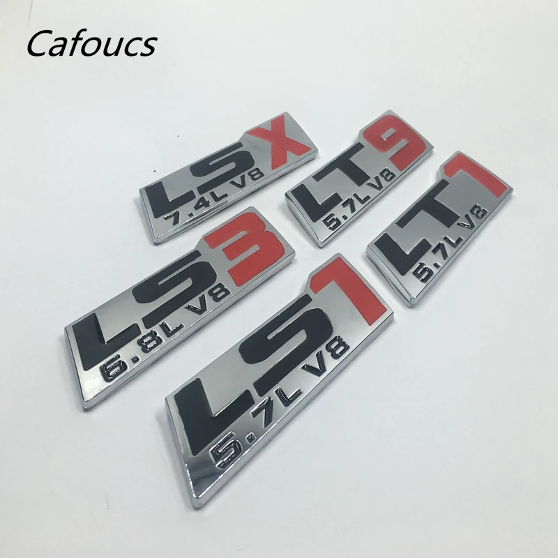 

Cafoucs Metal LT1 LS1 LS3 LT9 LSX For Chevrolet Camaro Universal Car Body Emblem Badge Decal