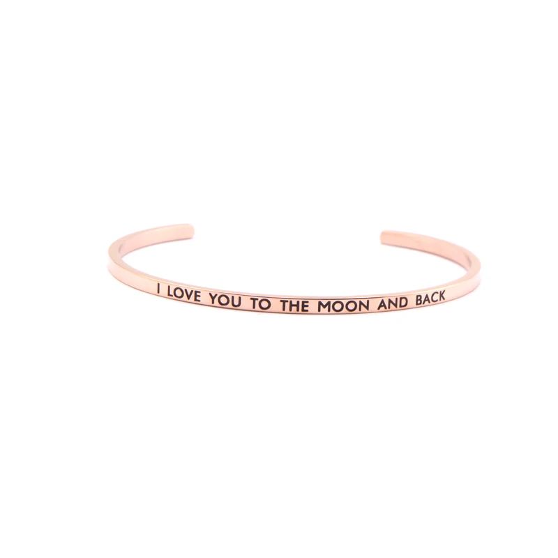 Браслет возлюбленной SANSHOOR с надписью I Love You to The Moon and Back персонализированный