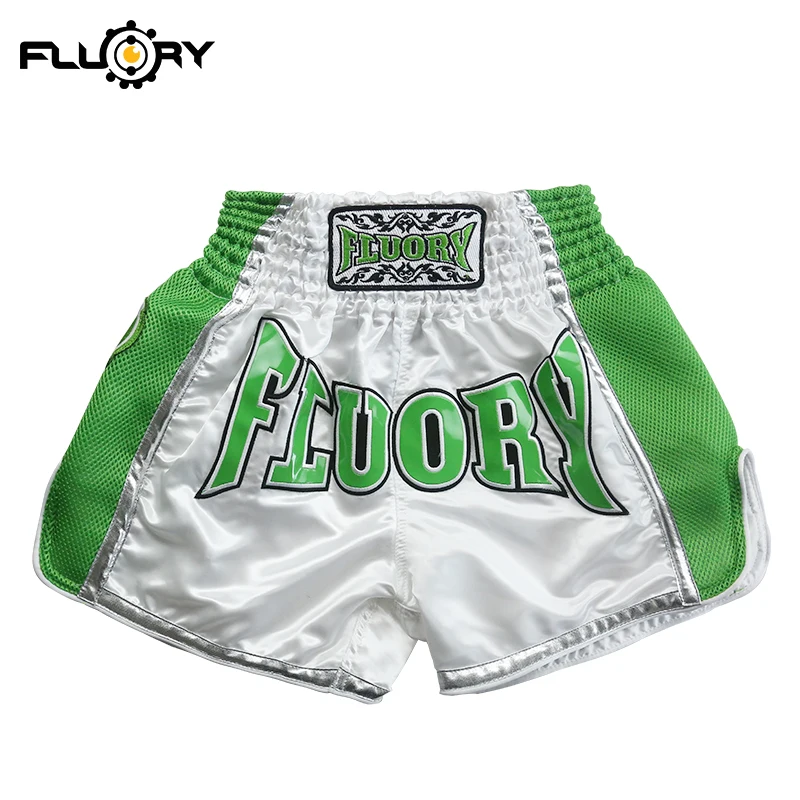 Детские шорты fluory Muay Thai с вышивкой накладные кикбоксерские шорты|Боксерские