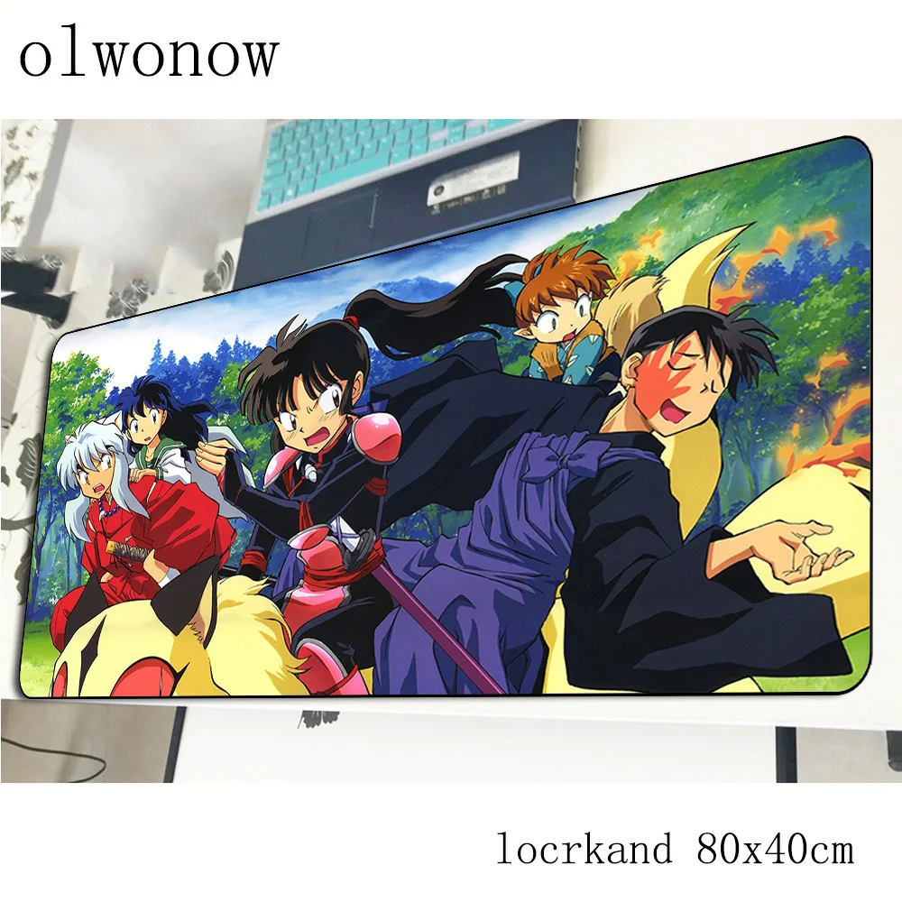 

inuyasha mousepad 800x400x3mm New arrival gaming mouse pad gamer mat thick game computer desk padmouse keyboard large play mats