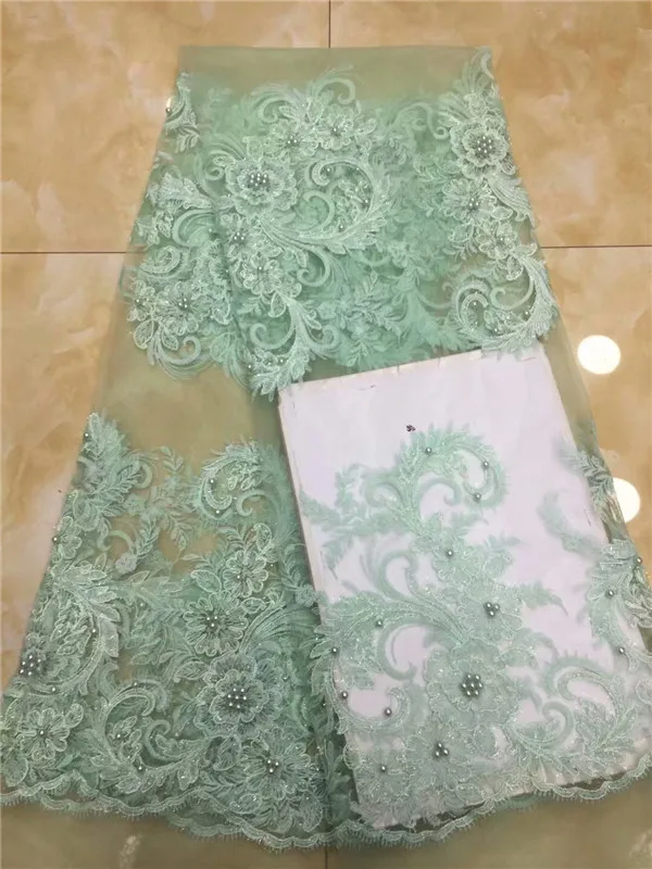 Лидер продаж 5 ярдов/партия розовая нигерийская кружевная ткань с блестками