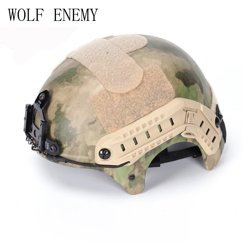 Шлем CS с декоративным узором для улицы креплением NVG и боковым направляющим