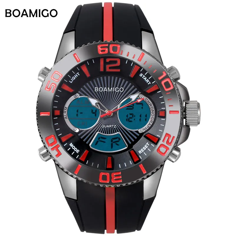 Мужские спортивные часы военные цифровые BOAMIGO брендовые кварцевые модные