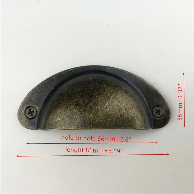 green bronze 2 шт./лот Ретро металлический для ящика кухонного шкафа дверные ручки и мебельные ручки ручной работы антикварный шкаф латунные ручки - Цвет: green bronze