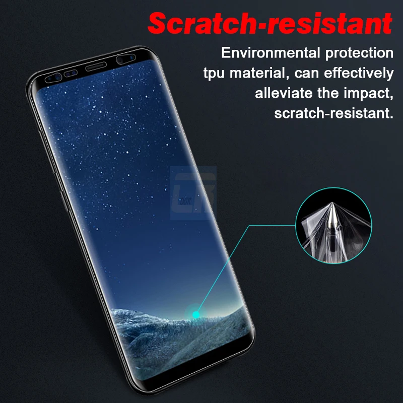 3D изогнутая ПЭТ мягкая защитная пленка на весь экран для samsung Galaxy S9 S8 Plus Note 8 S6 S7 Edge