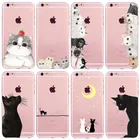 Чехол-накладка для iPhone 5, 5S, SE, 5, 6, 6S, 7, 8 Plus, из ТПУ, с рисунком мультяшного кота
