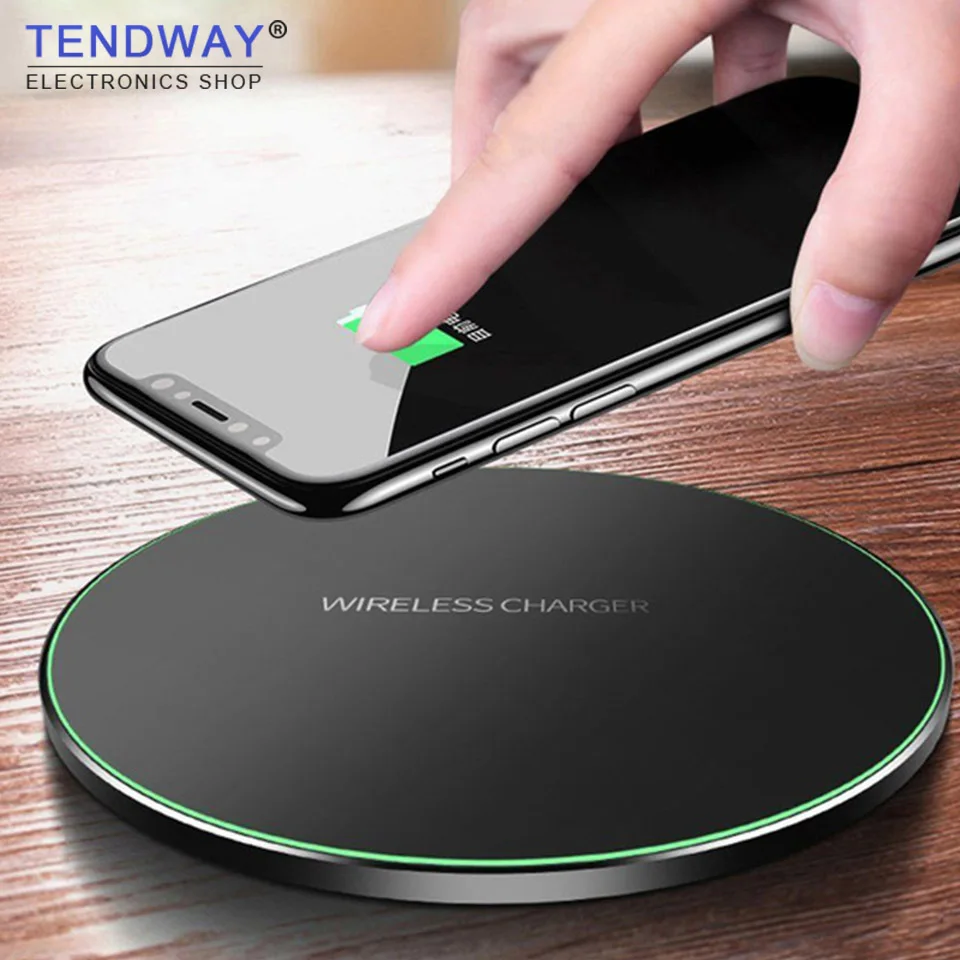 Беспроводное зарядное устройство Tendway Qi для iPhone 8 X XR XS Max QC3.0 10 Вт быстрая