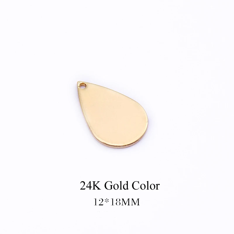 24K Gold Color 10 шт. 24K позолоченные латунные серьги соединитель Серьги Подвески для изготовления ювелирных изделий - Цвет: 24K Gold Color