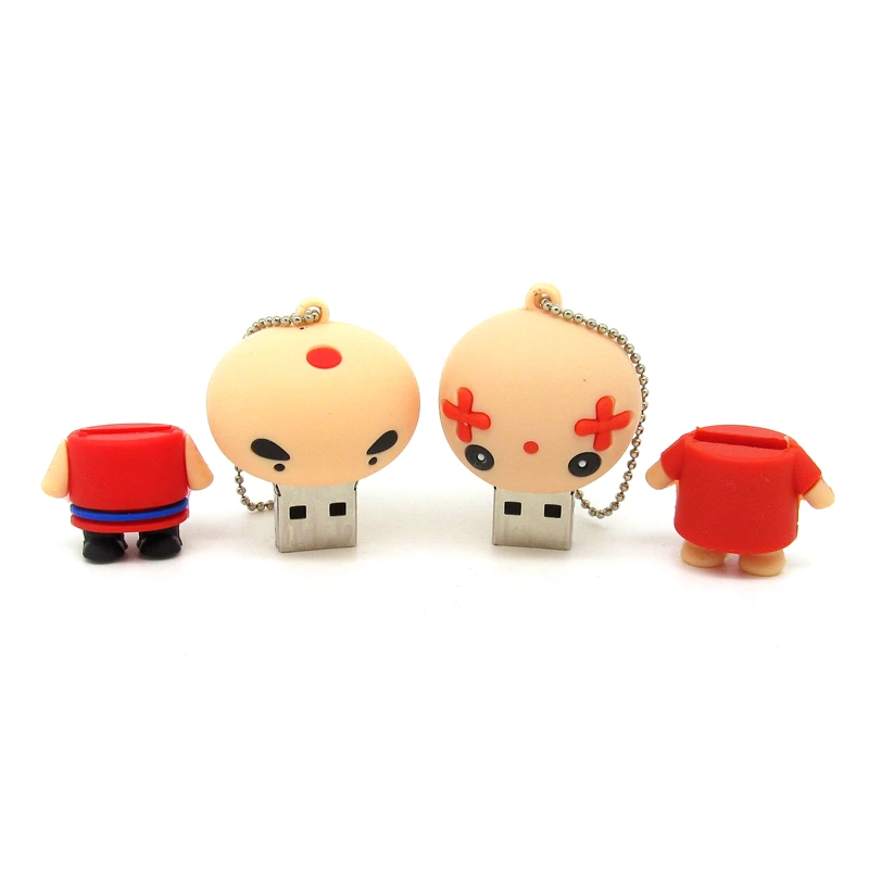 Футболка с забавным мультипликационным принтом красный человек флэш-накопитель