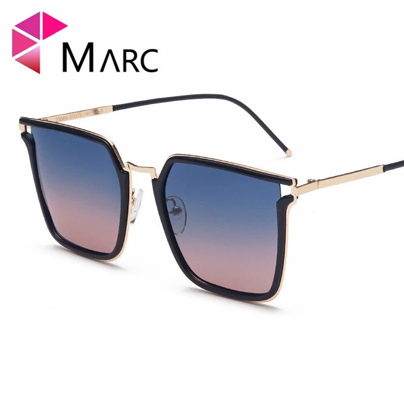 

MARC Square Cat Sunglasses Polarized Oversize Women oculos Fashion Vintage Mirror Brand Sun glasses Frame Female Shades Trendy