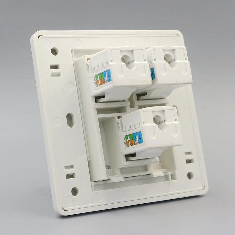

Тройная Сетевая розетка RJ45 CAT6 LAN панель Лицевая панель выходной адаптер