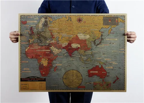 70x51cm Винтажный смешанный заказ Древний старый город Карта мира карта средняя земля луна Ретро плакат, крафт-бумага домашний декор наклейка на стену - Цвет: 70x51cm