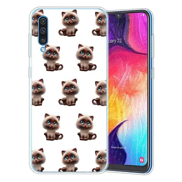 15 Силиконовые чехлы для samsung Galaxy A10 A30 A40 A50 A70 A6 A7 A8+ A9 M30 M50 из ТПУ - Цвет: 15