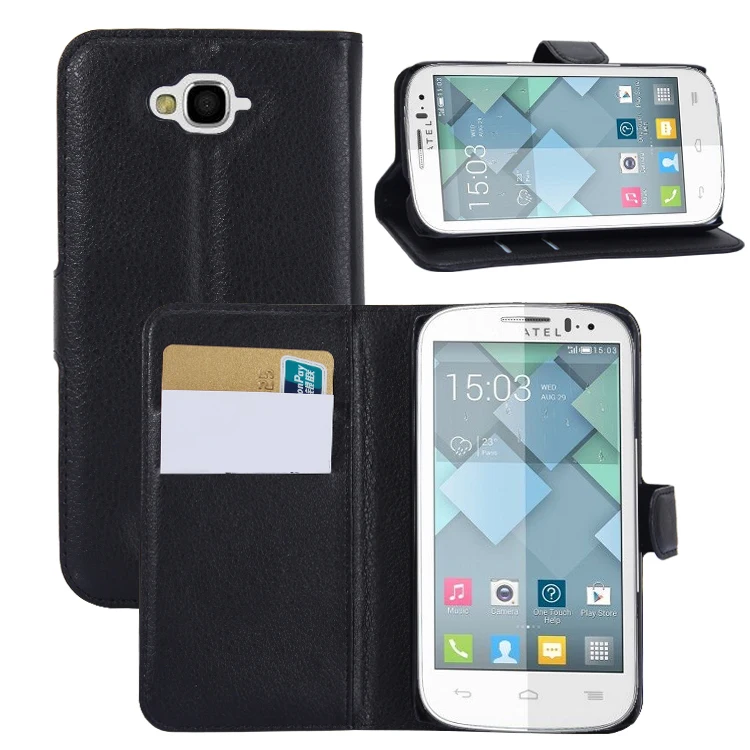 Для alcatel pop c7 7040 люкс флип бумажник pu кожаный телефон case с подставкой функции и
