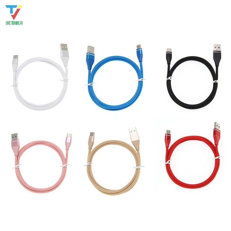 

500pcs/lot Wholesale 0.25/1/2/3M Braided Meteor Fabric Cloth USB Data Cable Type-c micro usb 5pin 8pin data Cable for smartphone