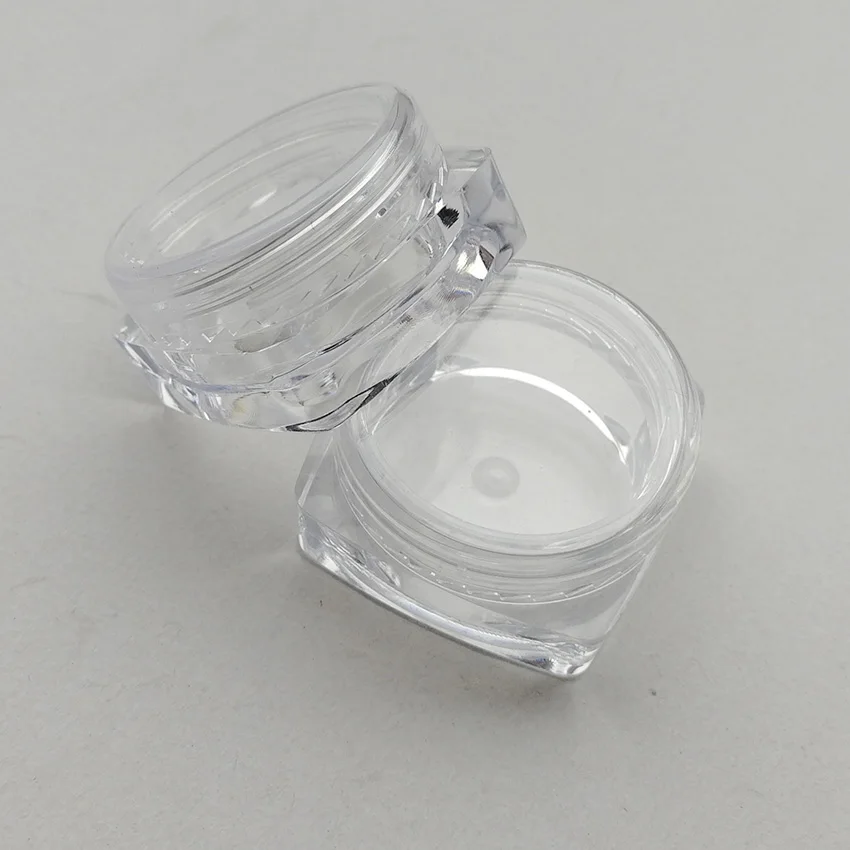 3g пластиковый многоразовый квадратный крем/Косметическая пустая бутылка