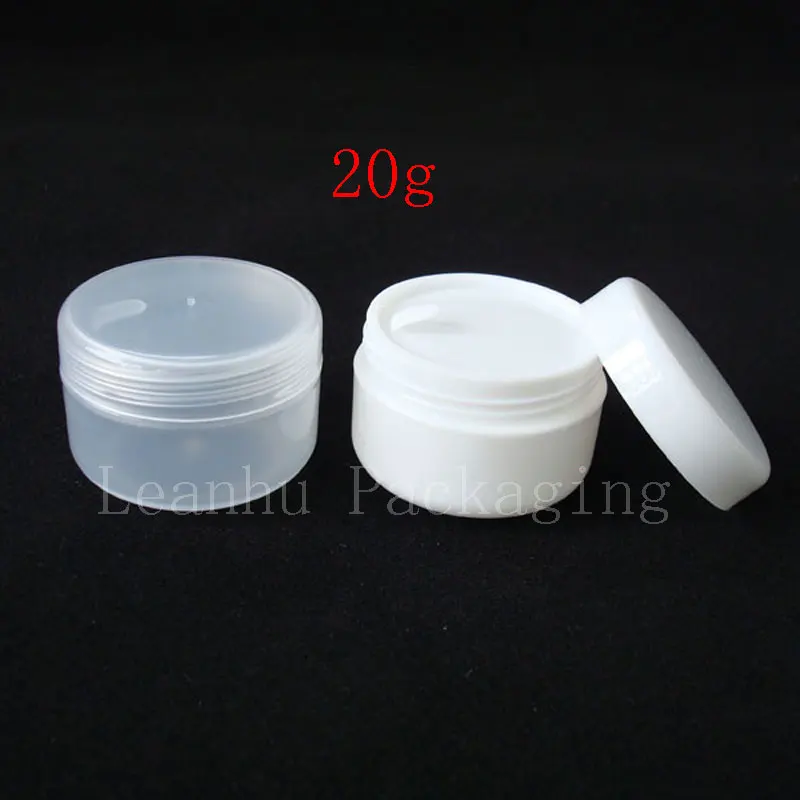 

20g X100 empty round cream PP cosmetic jars cream containers for cosmetic packaging balm plastic jar pot ,balm can tin