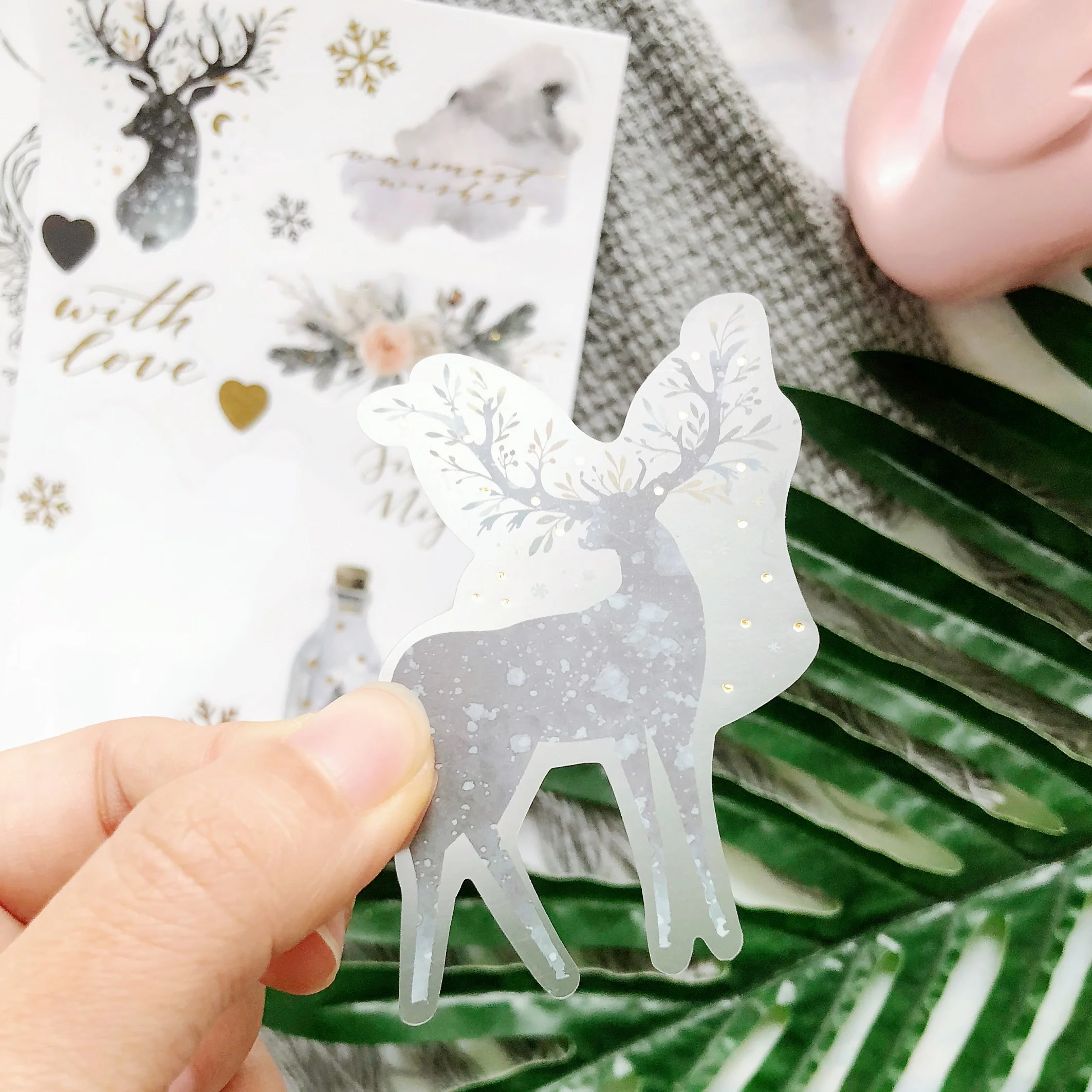 Lovedoki Милые новогодние наклейки с оленями 2019 планировщик для скрапбукинга