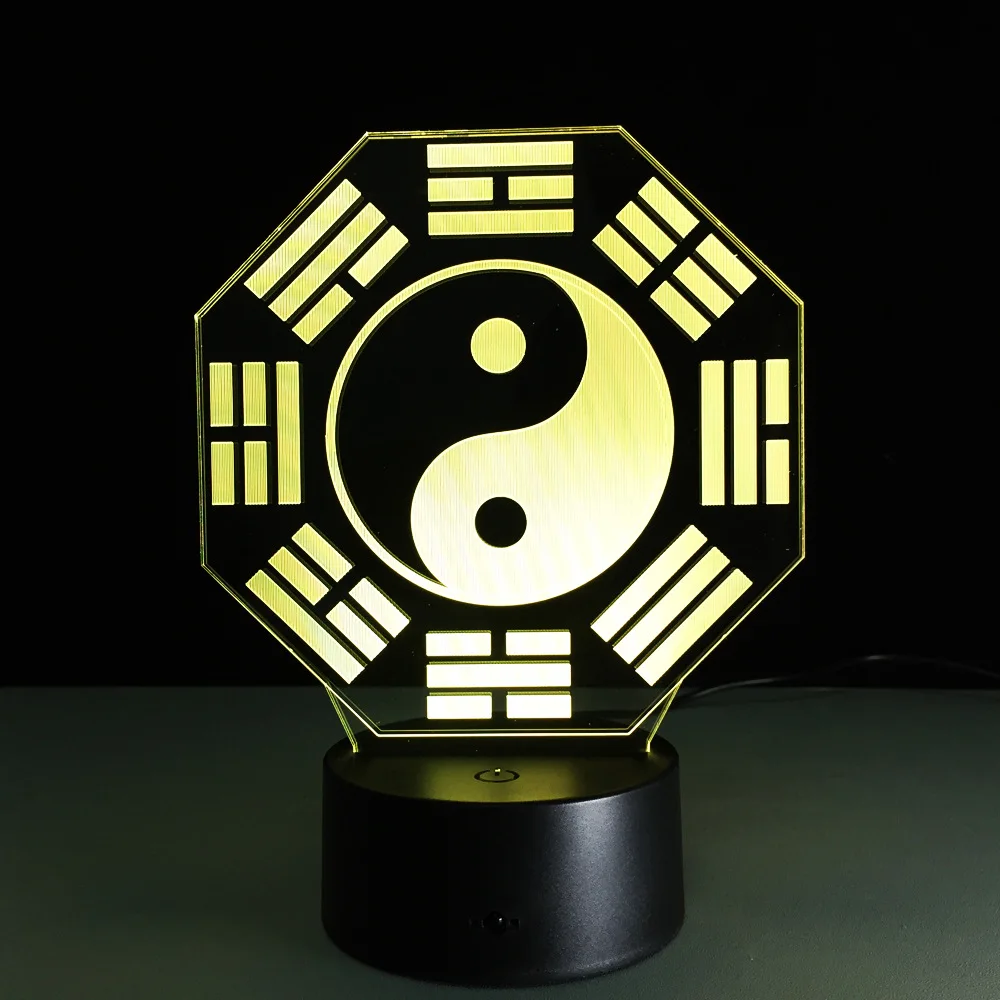 Светильник Tai Chi в форме Багуа светодиодсветодиодный лампа с иллюзией виде