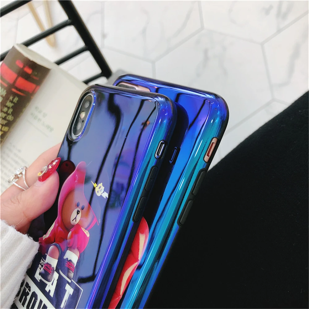 WULAWUKU Blue-ray Funny Beer Boxer soft case for iphone 6s 6 plus 7 8 X back covers phone |