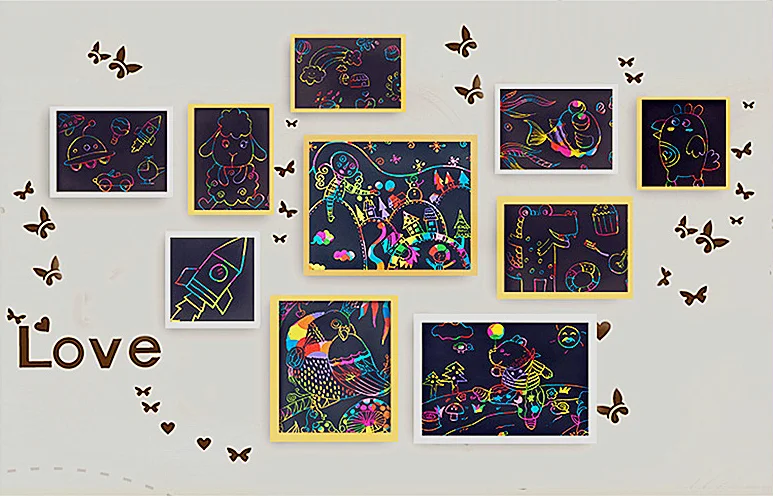 10 шт./партия, детские цветные игрушки-головоломки ручной работы, Нетоксичная картина из песка - Цвет: 10psc