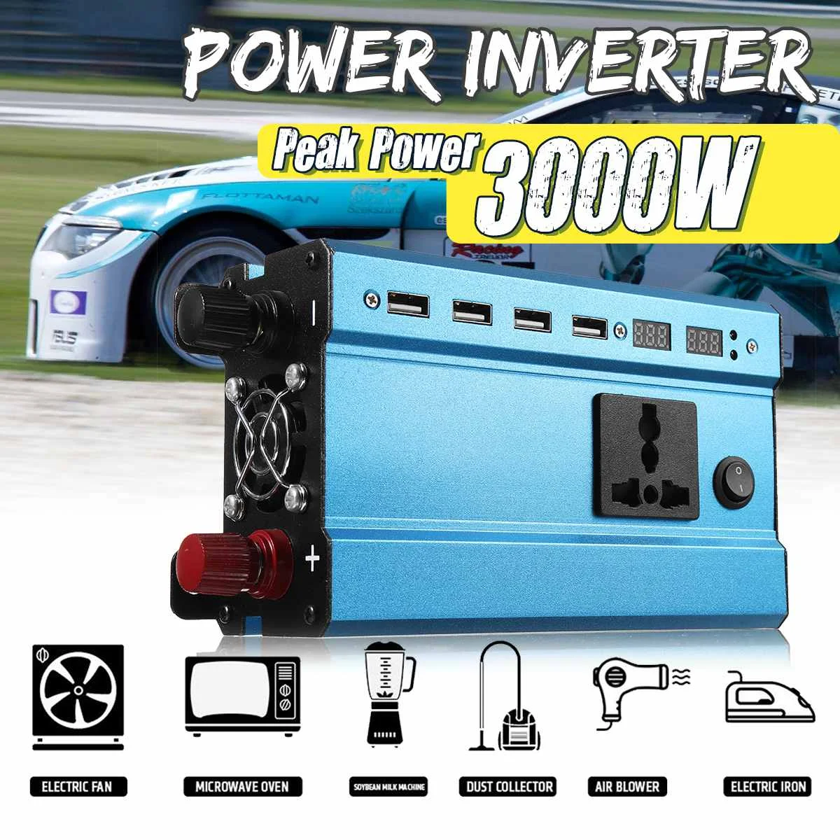 

Autoleader 350 Вт Солнечный инвертор 12 В постоянного тока до 220V110V светодиодный модифицированный синусоидальный солнечный инвертор для автомобил...