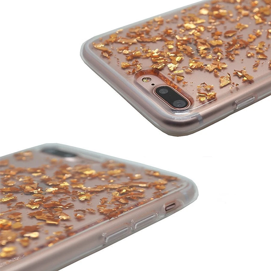 Чехол для iPhone 6 телефона с блестками и золотыми пайетками 6s 7 8 Plus 10 X XS XR Max SE 5 5S
