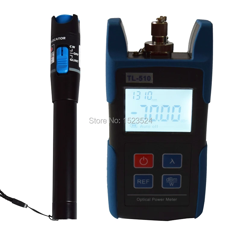 

TL510A -70~+10dB Handheld Mini Optical Power Meter with FC SC Connector and TL532 Visual Fault Locator Cable Tester 1mw