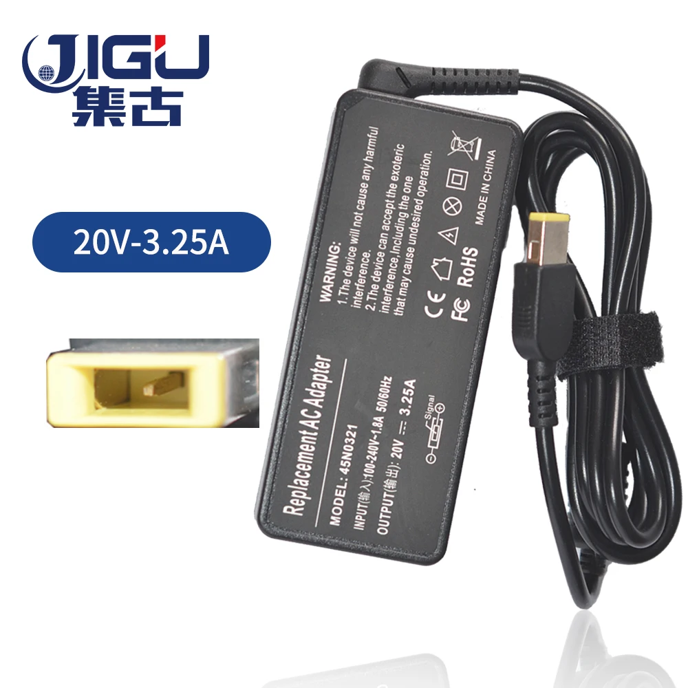 

JIGU 65W 20V 3.25AReplacement Universal AC Adapter Battery Charger For Lenovo YOGA 11 13 m490 G500 G505 G405 G500S Power Adapter