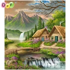 DPF картина, вышитая бисером хижина номер Алмазная вышивка полная картина из квадратных стразов Алмазная мозаика ремесла домашнего декора 5D