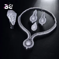 be 8 brilliant aaa cubic zirconia wedding fashion jewelry sets for women bridal 4 pcs earring necklace set bijoux femme s200