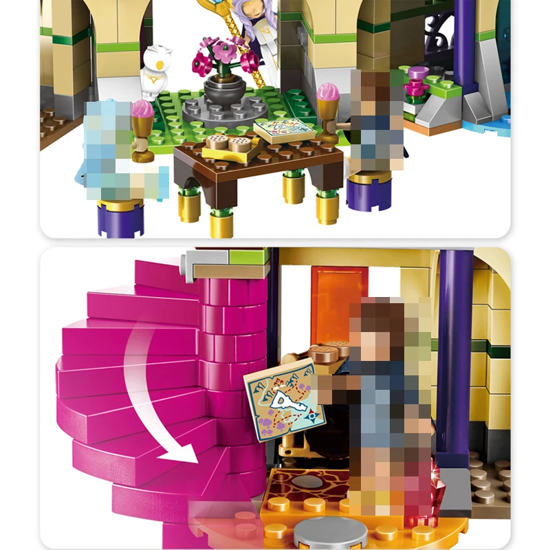 WAZ Совместимость legoe эльфы 41708 Бела 10415 809 шт skyra таинственный Небесный замок
