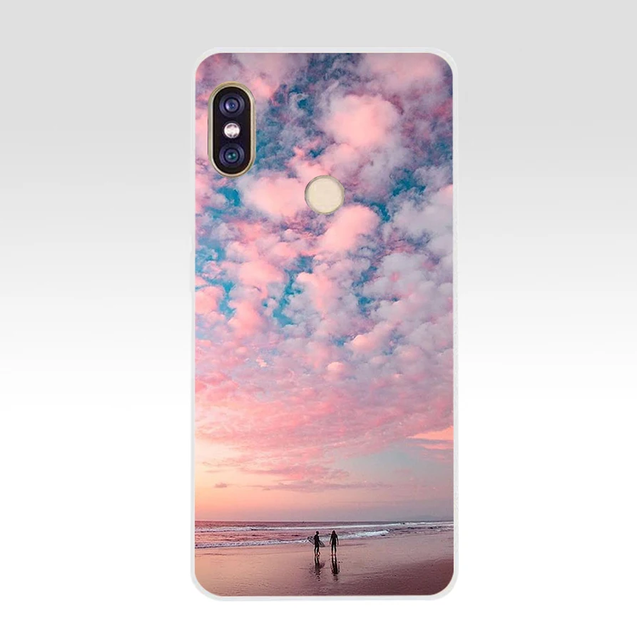 38AQ clouds on blue sky Soft Silicone Tpu Cover phone Case for xiaomi redmi 6 pro note 5 plus 4 4x mi 8 | Мобильные телефоны и