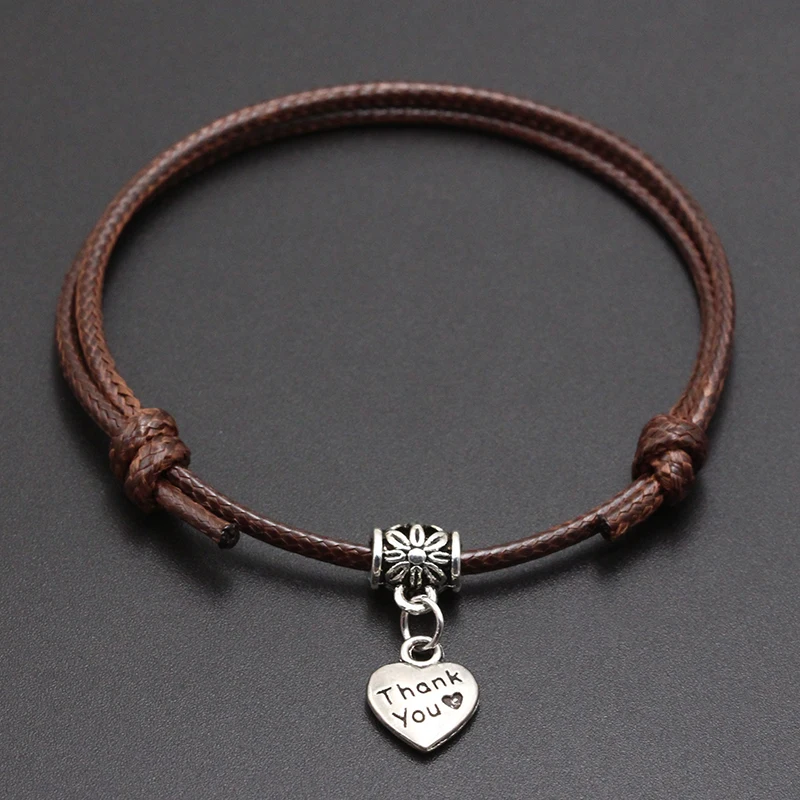 Новинка 2020 подвеска спасибо за любовь браслет с красной нитью веревочный на