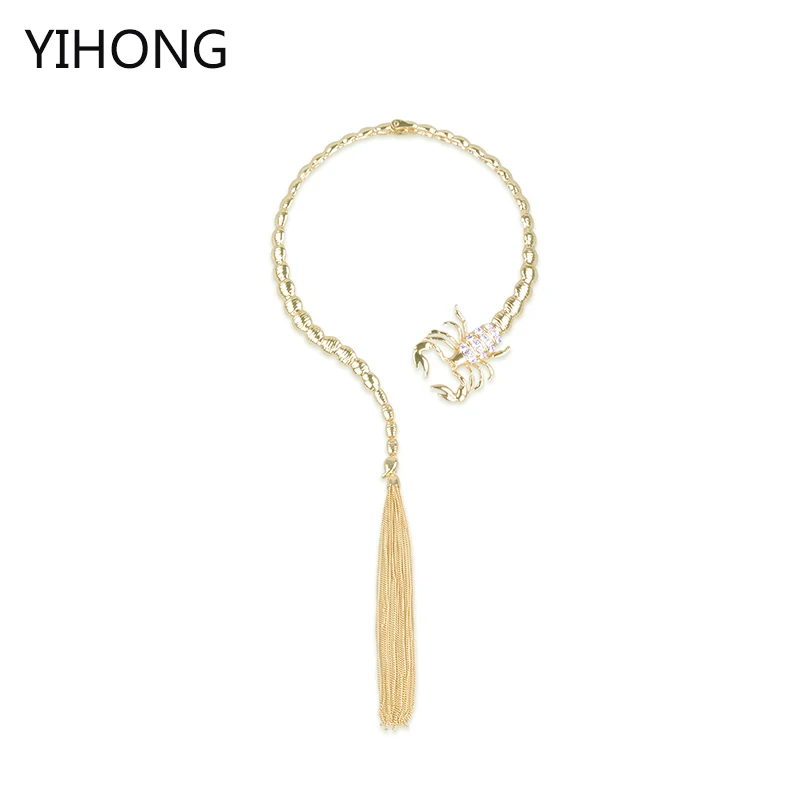 Американские ювелирные изделия сплав Скорпион кисточка ожерелье|tassel necklace|necklace