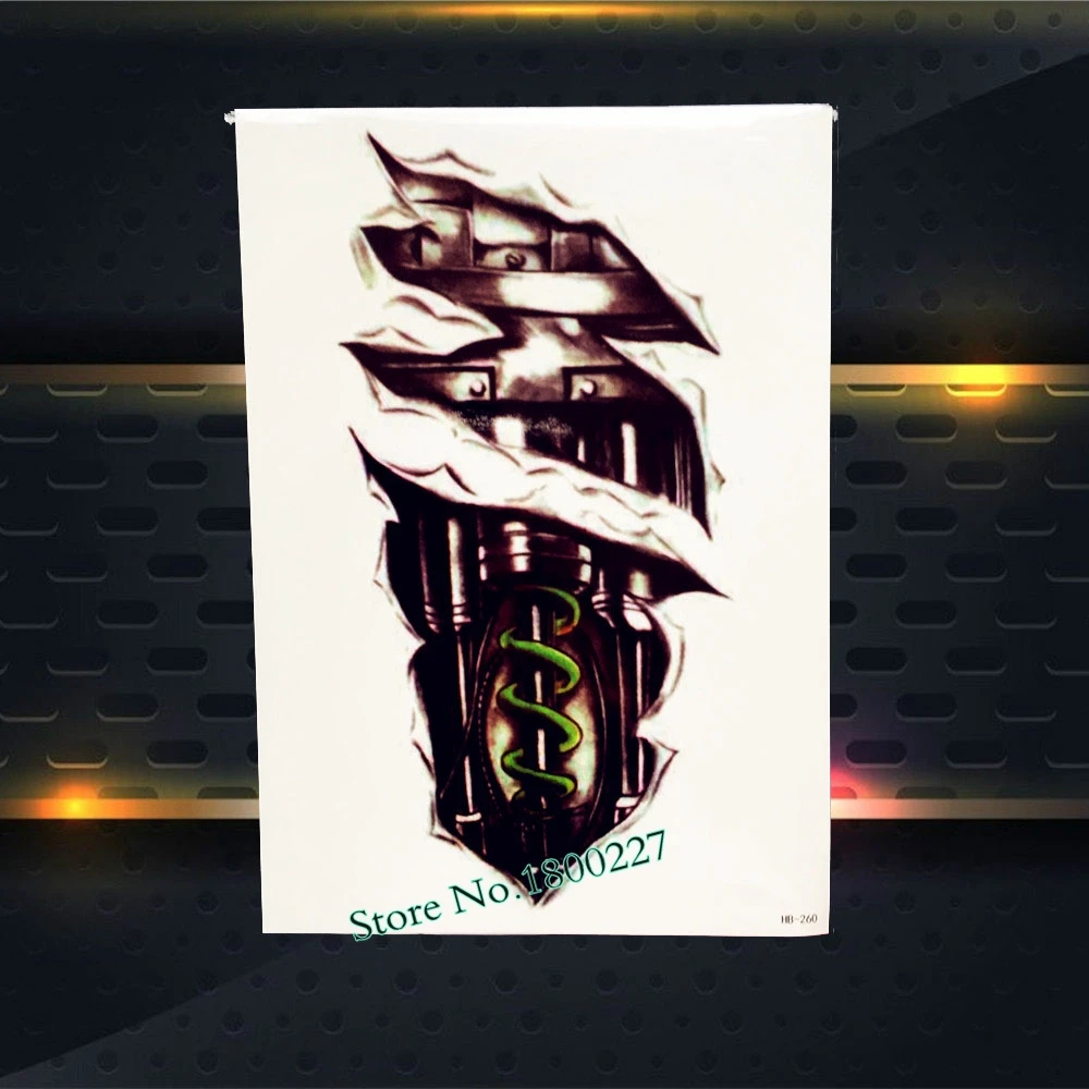 Горячие 3D настоящие олени Временные татуировки лося рога Водонепроницаемая