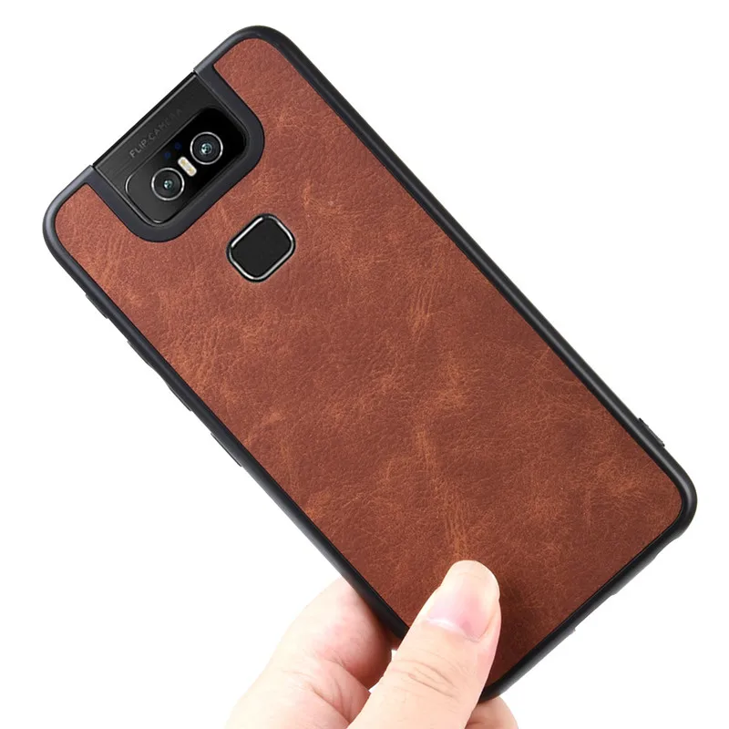 Для Asus Zenfone 6 ZS630KL чехол из искусственной кожи жесткий противоударный для 6Z ZS630 630