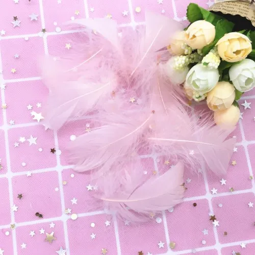 Flesh Pink Мягкий пушистый Плюм 100 шт 4-8 см плавающий гусиное перо DIY светильник цветные маленькие перья праздничные вечерние DIY ремесло свадебное украшение - Цвет: Flesh Pink