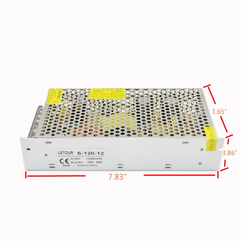 Letour переключение Питание 12V 10A 120W Светодиодный драйвер адаптер переменного тока