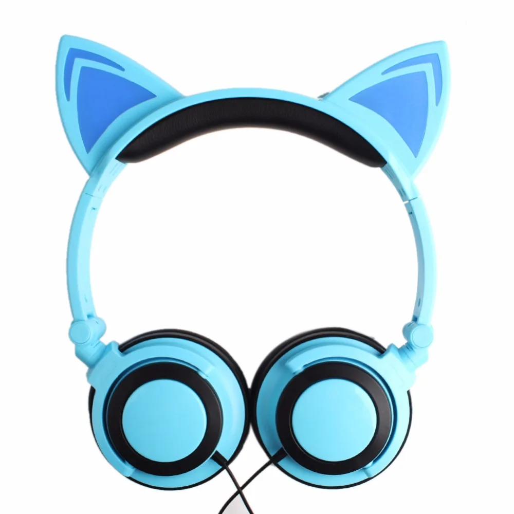 Детские Bluetooth стерео кошачьи наушники мигающие светящиеся кошачьи наушники милые Игровые наушники светодиодный светильник для Chirld