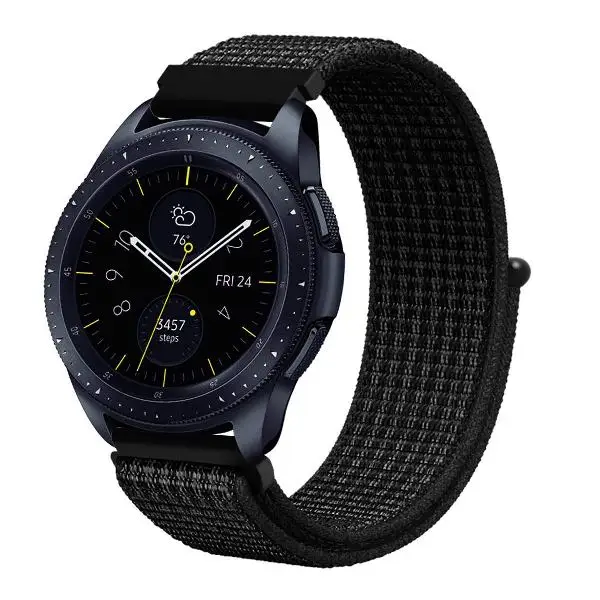 Reflective Black 20 мм спортивный нейлоновый ремешок на запястье браслет ремешок для samsung Galaxy Watch Active 2 Amazfit Bip Band - Цвет ремешка: Reflective Black