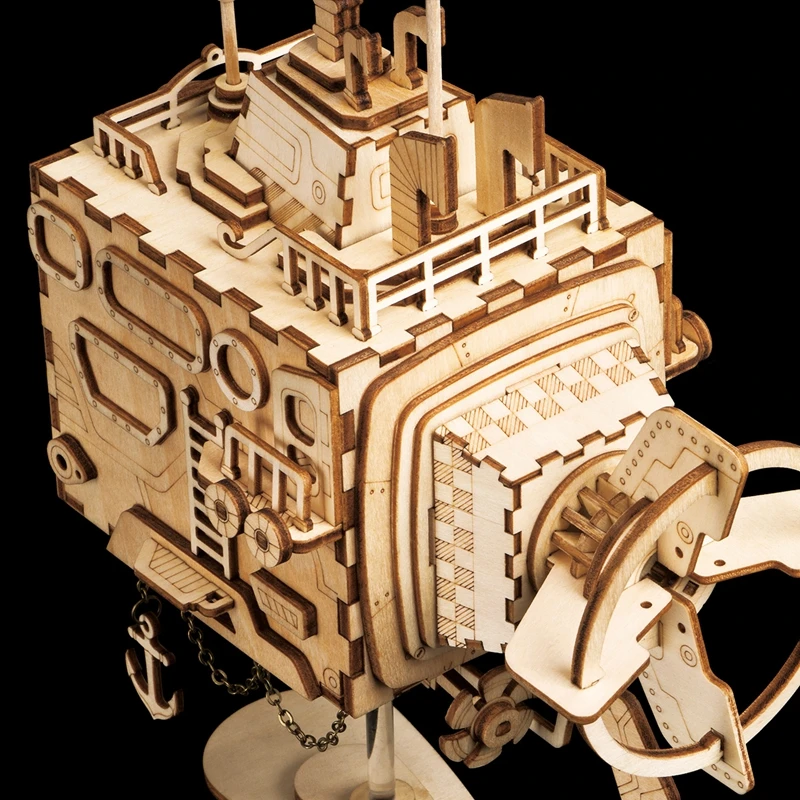 Robotime DIY Steam Punk модель подводной лодки с музыкальной шкатулкой деревянные