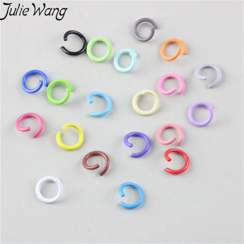 Julie Wang 100 шт./лот круглые кольца для прыжков разделенные соединители разноцветные