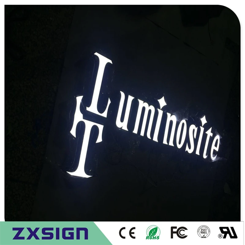 

Factory Outlet Outdoor business advertising sign letters, luminous acrylic led channel letter store signages