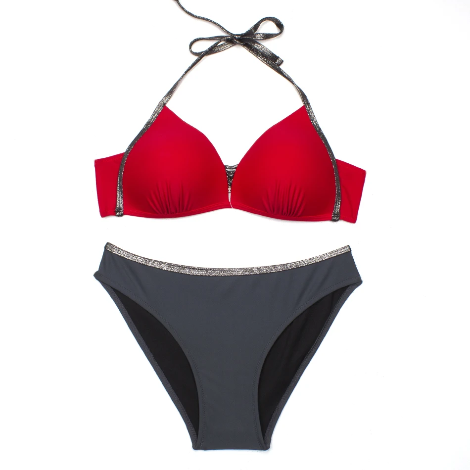 ESSV бикини с принтом 2018 лоскутное ванный комплект Для женщин сексуальные